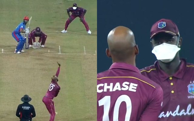 West Indies players wear masks during 2nd ODI vs Afghanistan (Pic - Twitter)