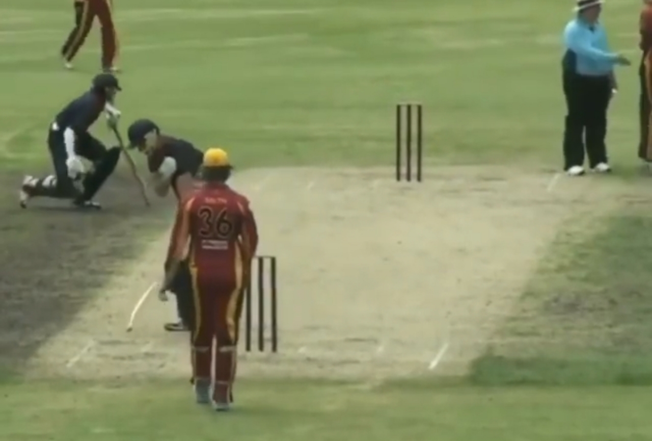 Watch: 3 Injuries In One Delivery, Most Funniest Scene Ever Had in Cricket