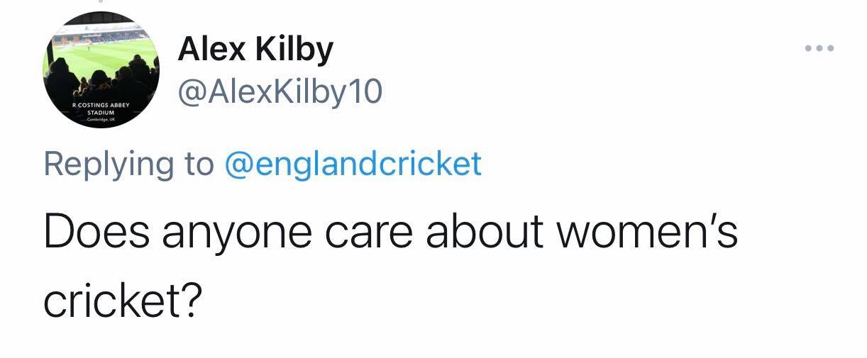 Alexandra Hartley hits back at fan who trolled Womens ODI Cricket