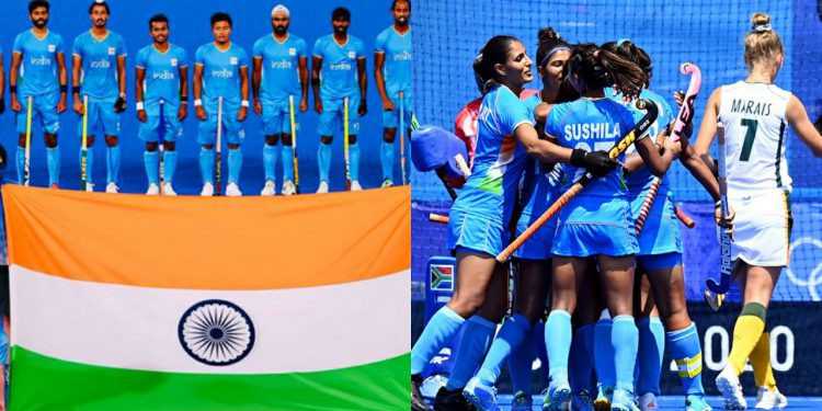 India men and women's hockey teams at the Olympics (AFP Photo)