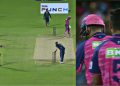 R Ashwin refuses to give strike to Riyan Parag on last ball, the latter wasn't pleased after being run-out