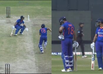 Virat Kohli and Ishan Kishan mix-up during IND vs NZ 3rd ODI.