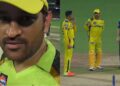 MS Dhoni stops play during CSK vs GT Qualifier 1.