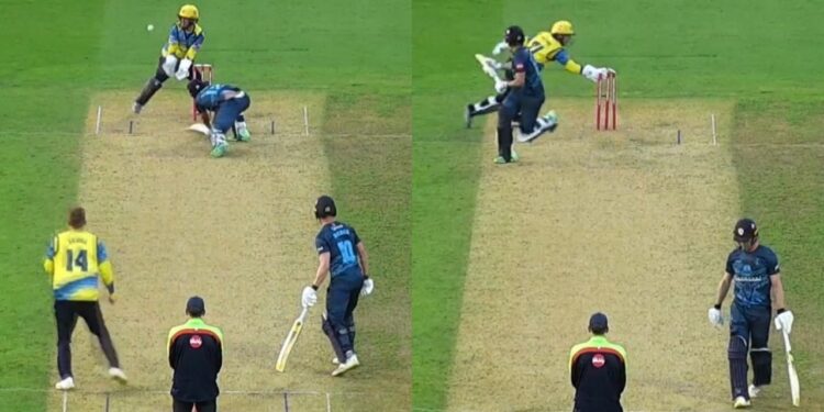 Haider Ali Stumping in English T20 Blast.