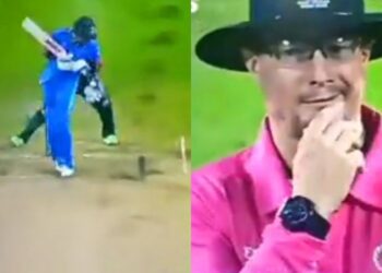 Umpire denies a wide to Virat Kohli
