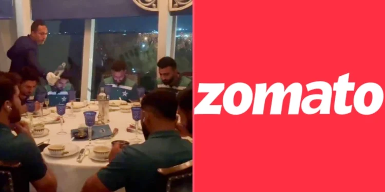 Pakistan Players ordered food from Zomato in Kolkta