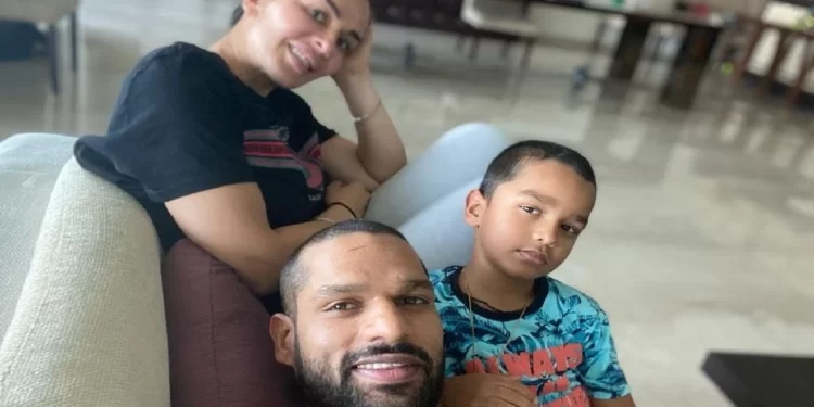 Shikhar Dhawan with Ex-Wife and Son